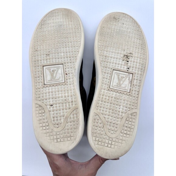 Louis Vuitton Frontrow Sneakers Brown Monogram Low Top Lace Up Shoes EU 37 US 7 - Picture 7 of 14